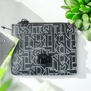 Badgley Mischka Black and White Monogram Wallet
